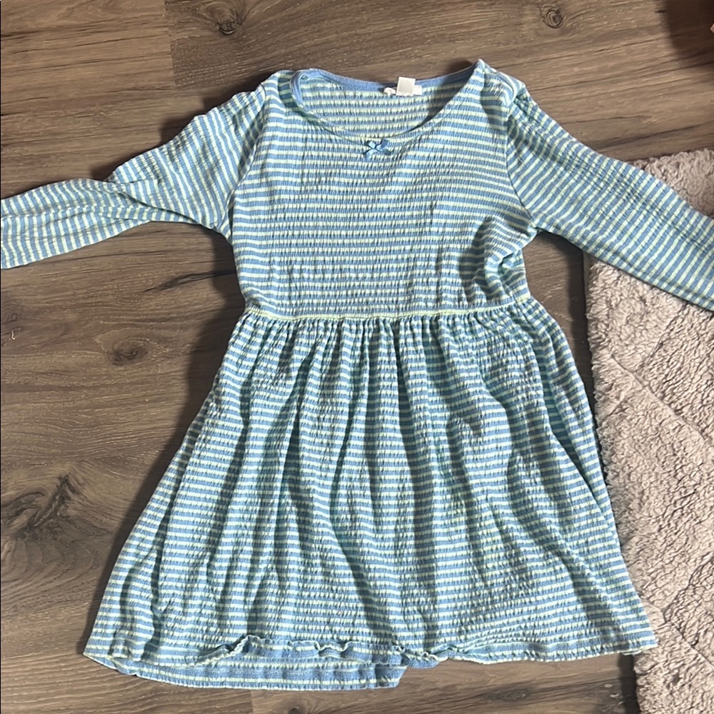 Crewcuts Blue and White Striped Casual Dress